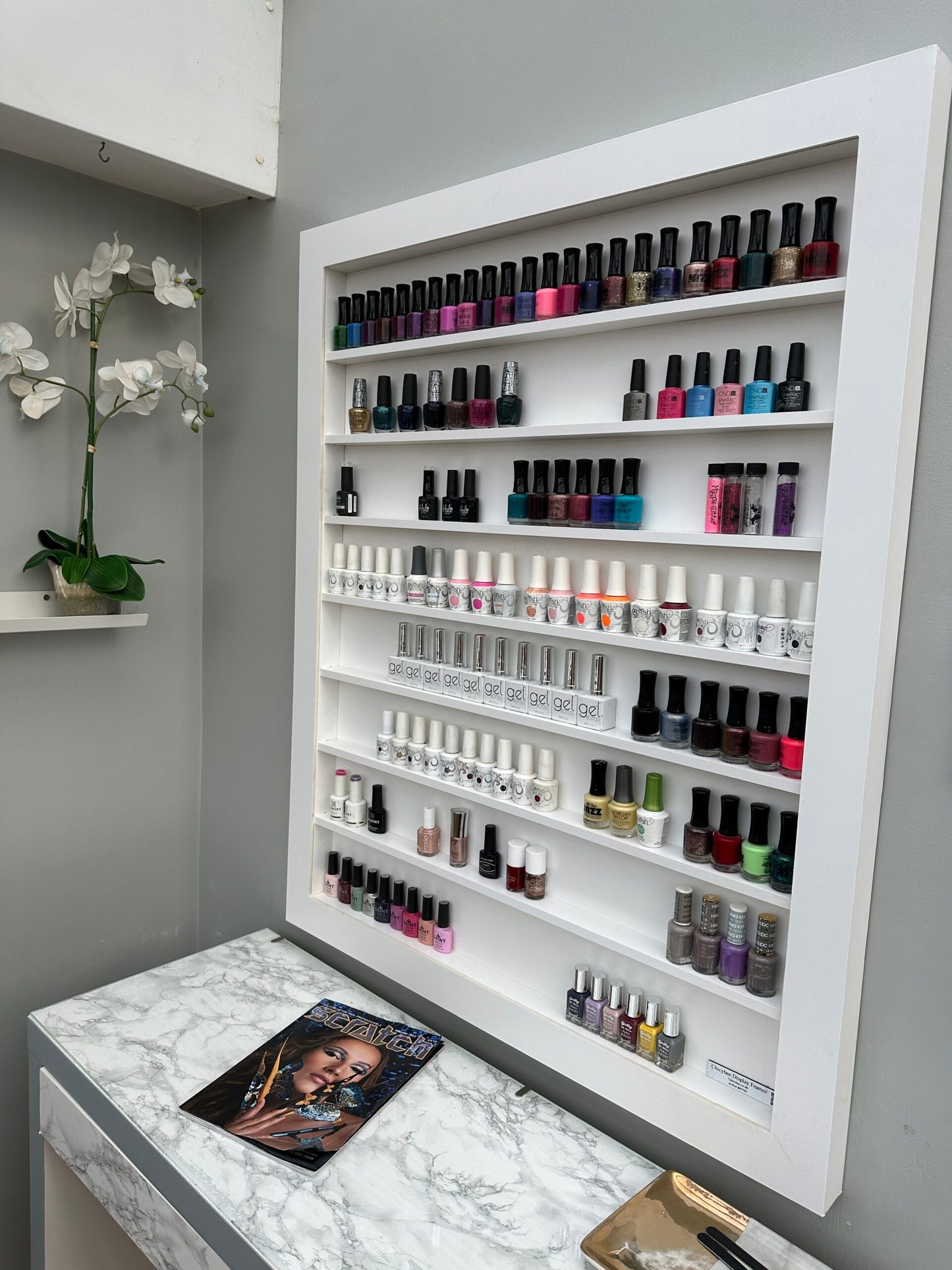 Wall Mounted Nail Polish Rack Extra Large