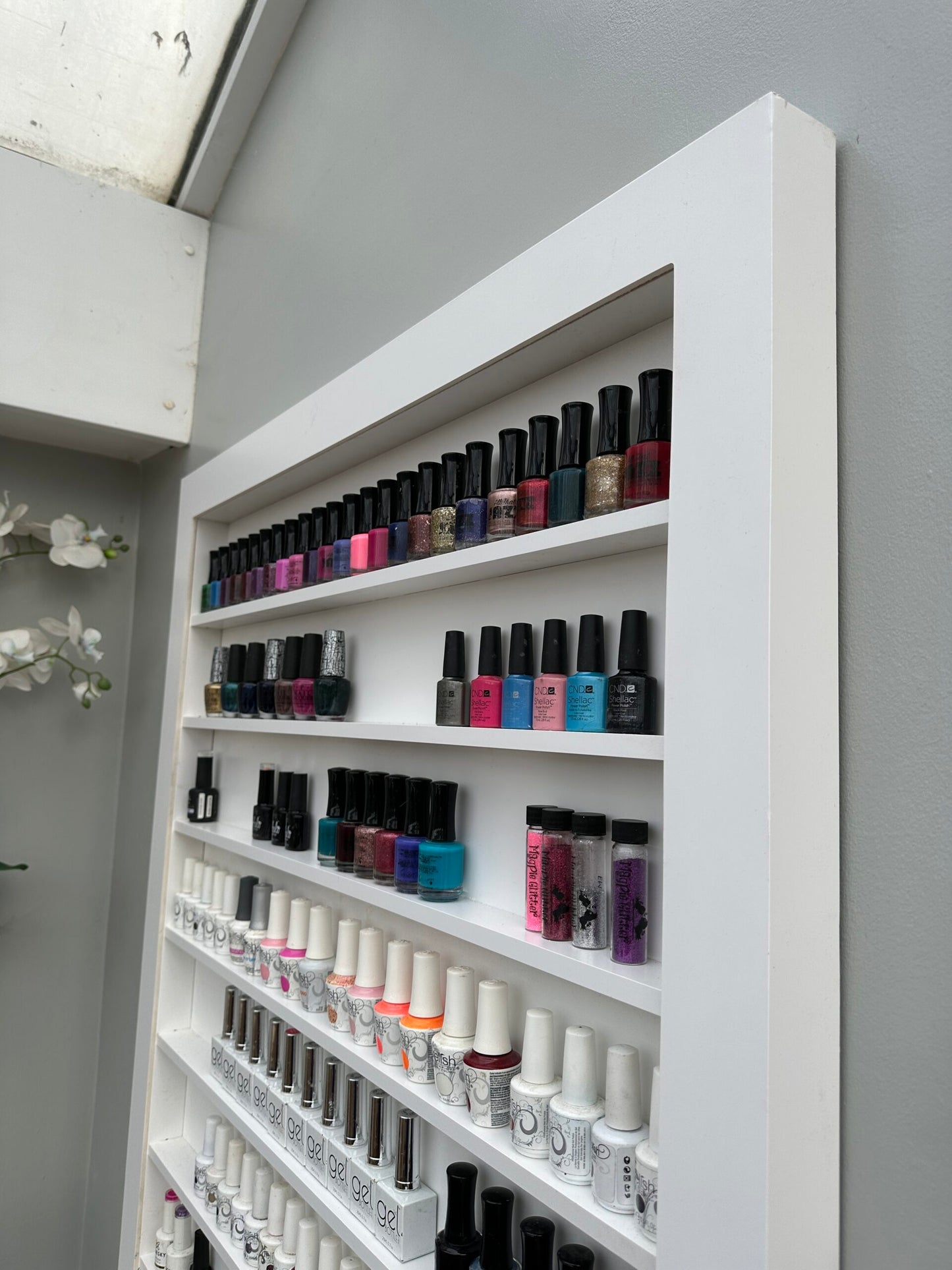 Wall Mounted Nail Polish Rack Extra Large