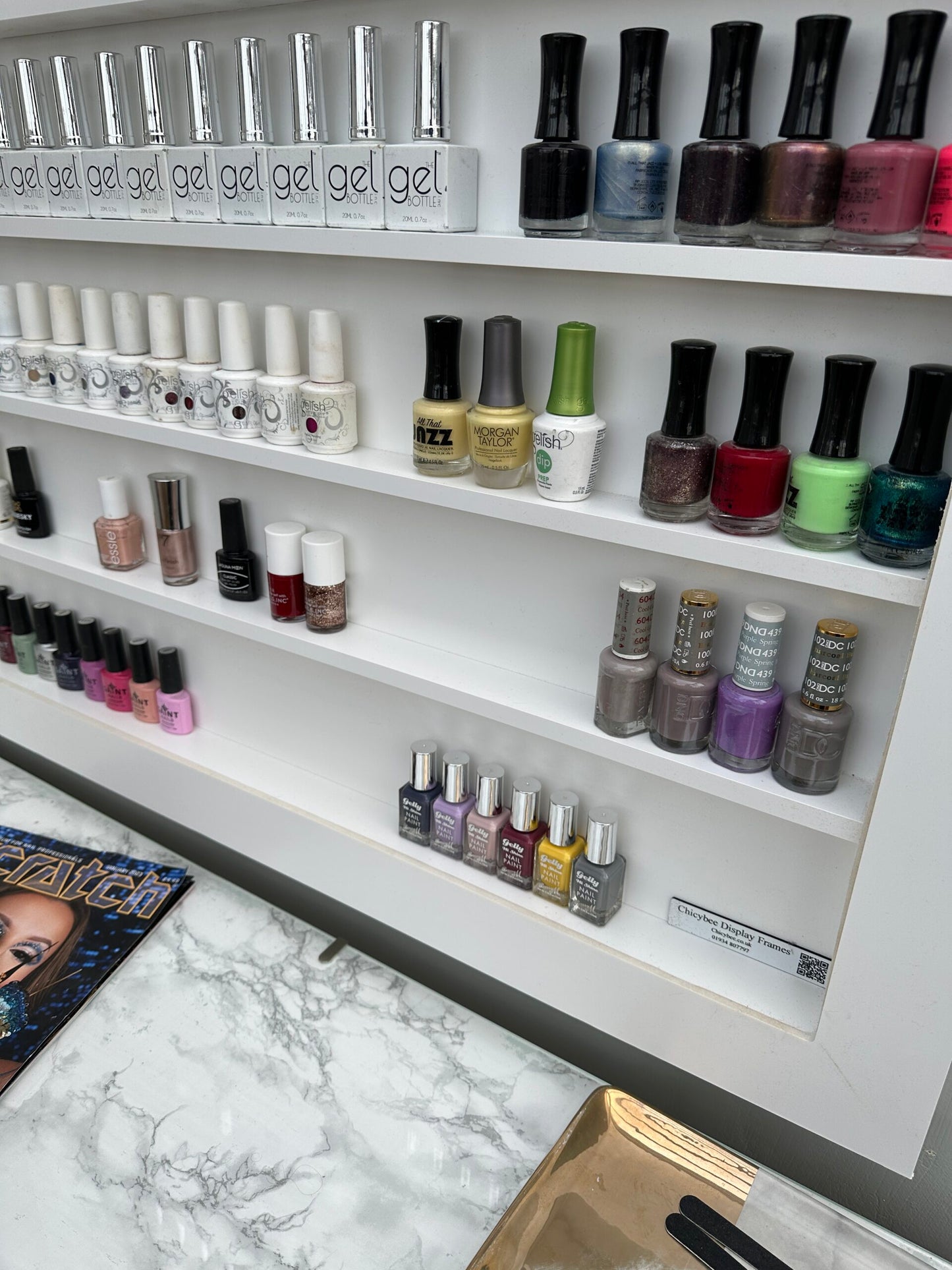 Wall Mounted Nail Polish Rack Extra Large