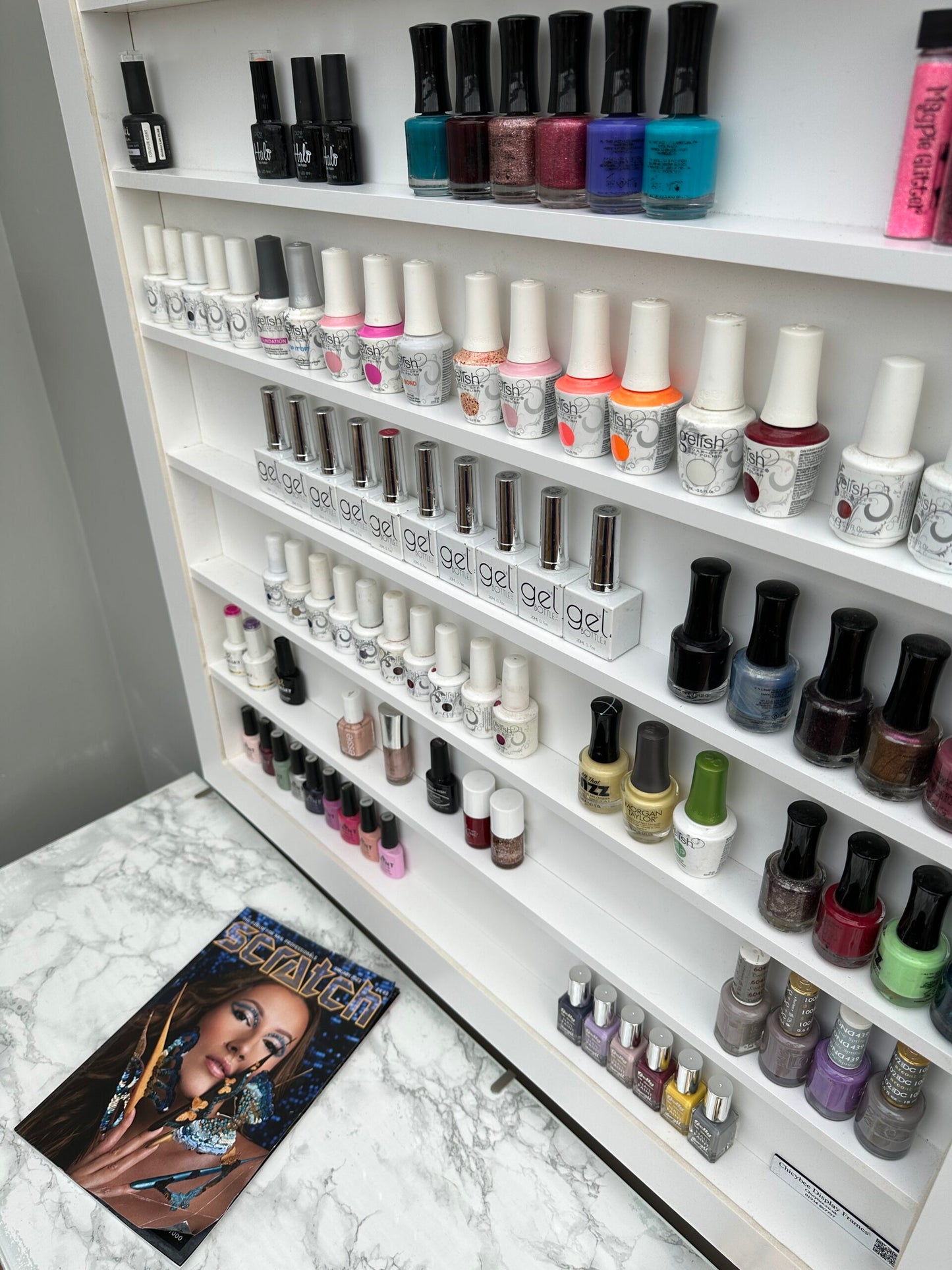Wall Mounted Nail Polish Rack Extra Large