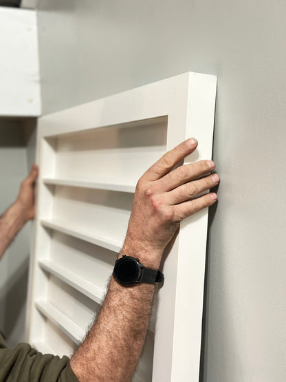 Wall Mounted Nail Polish Rack Mirrored