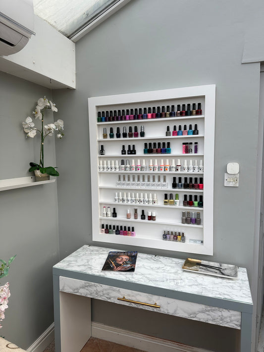 Portrait Wall Nail Polish Display